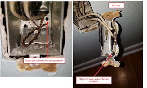 how to ground a basement outlet in a metal box|replacing outlets with grounded.